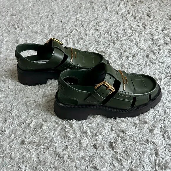 NWOT Alexander Wang Green Carter Cage Sandals - Picture 3 of 6
